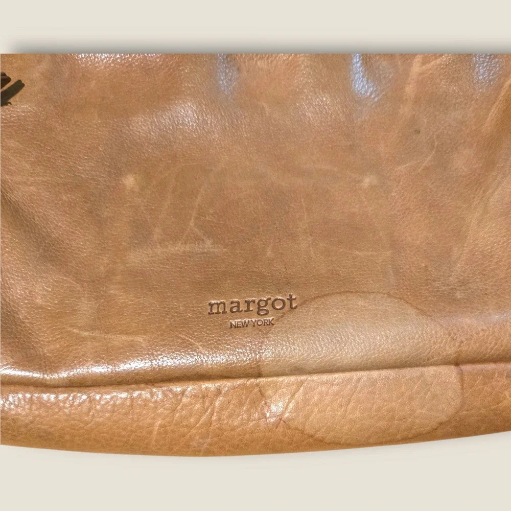 Vintage Margot New York Leather Hobo Bag 2000s 13x13
